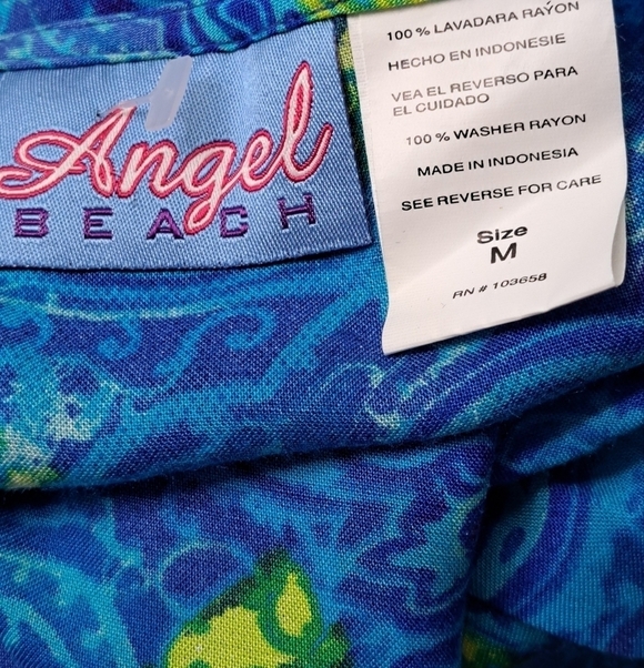 Angel Beach Swim/Bathing Suit Cover Up With Fringe Size M - Picture 8 of 8